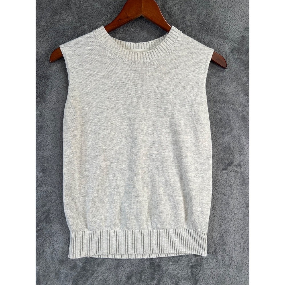 Buck Mason Sweater Vest Mens Small Heathered Gray Cotton Lightweight Huckberry